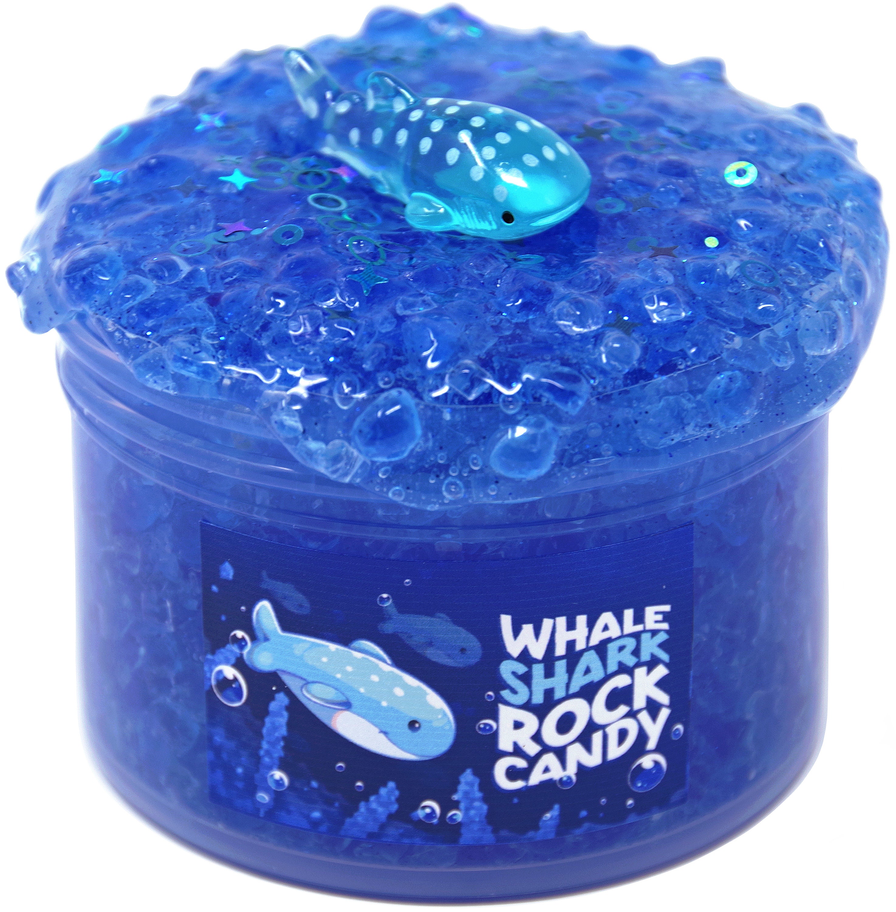 Whale Shark Rock Candy Crunchy Satisfying Texture Blue Scented Slime, Gift For Her Him, Slime Shops, Slime Drops