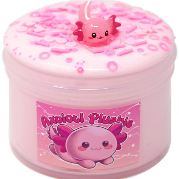 Axolotl Plushie Pink Scented Premium Japanese Clay Slay Slime, Gift For Her Him, Slime Shops, Slime Drops