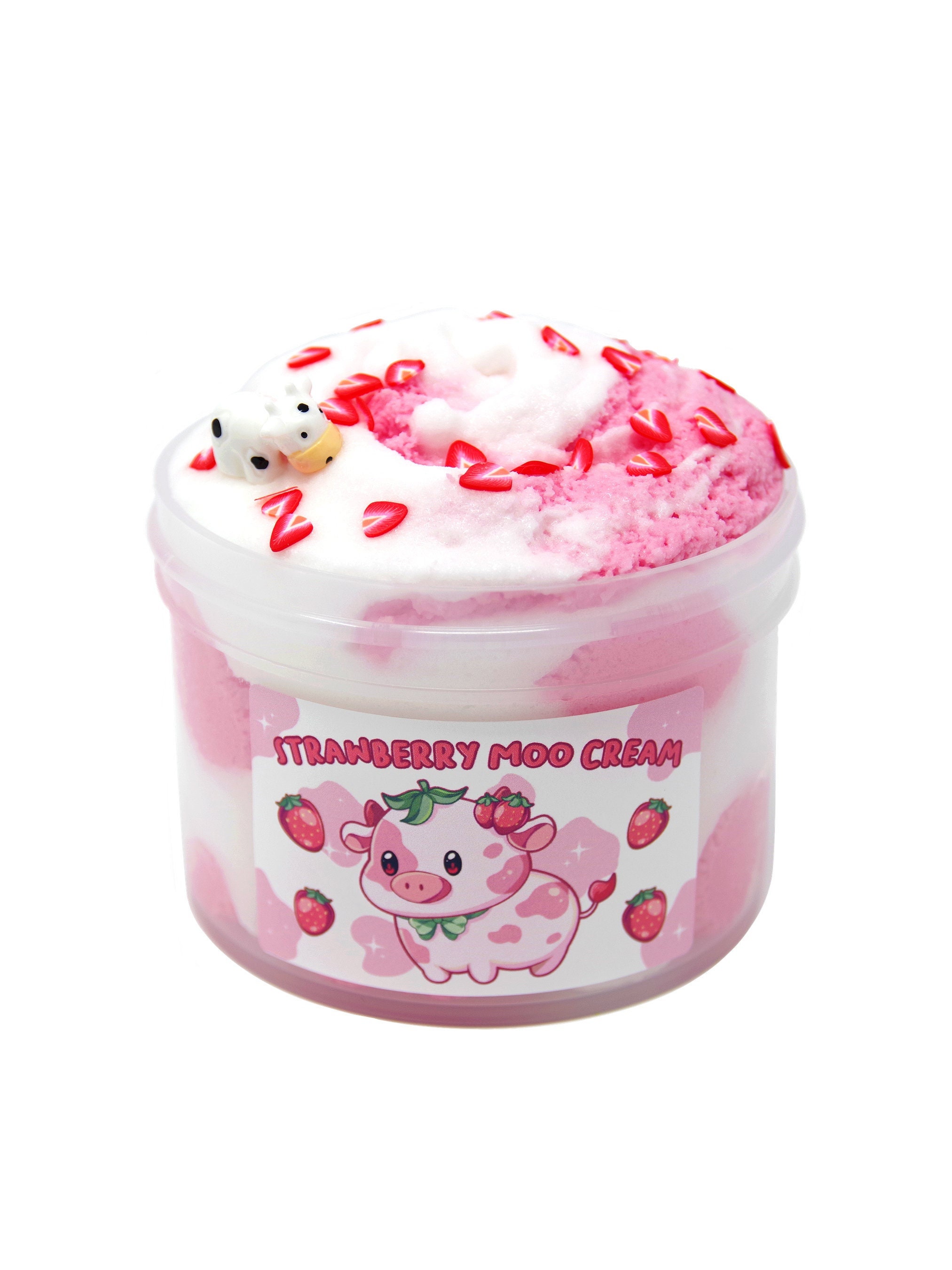 Strawberry Moo Cream Pink Cloud Dough Cow Slime Gift for Her Etsy Canada