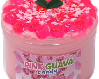 Pink Guava Candy Cute Scented Satisfying Multi-Texture Blend Slime, Gift for Her Him, Slime Shops, Slime Drops, Slime Gift
