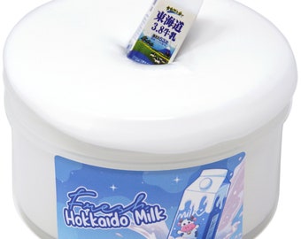 Fresh Hokkaido Milk White Thicky Slime Scented Satisfying, Gift for Her Him, Slime Shops, Slime Drops