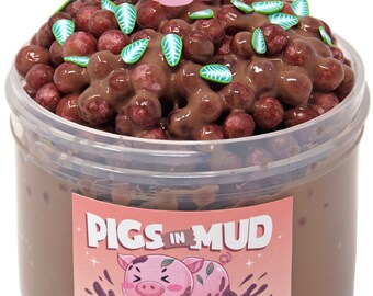 Pigs in Mud Chocolate Floam Texture Slime, Gift For Her Him, Slime Shops, Slime Drops