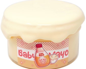 Baby Mayo Themed Scented Satisfying Thick and Glossy Slime, Gift for Her Him, Slime Shops, Slime Drops