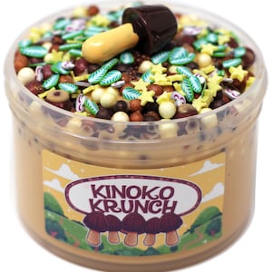 Kinoko Krunch Cute Japanese Snack Theme Scented Floam Slime, Gift for Her Him, Slime Shops, Slime Drops