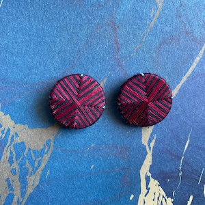 Vlad- Red black deathshead  Dorset buttons thread wood beeswax 1600 1700 1800 colonial Georgian Victorian regency goth gothic larp ren faire