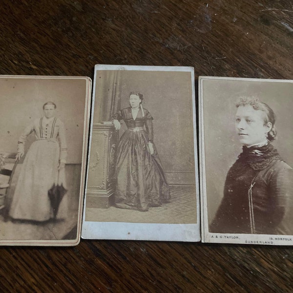 Vintage photo lot ephemera memorabilia vintage retro paper goods British U.K. set dressing art Edwardian Victorian women dress mourning