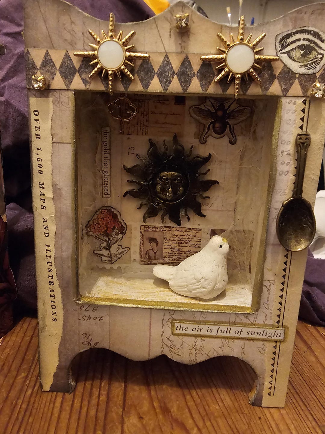 SOL- Sun Magic Themed Shadow Box Vintage Antique Victorian Retro Cute ...