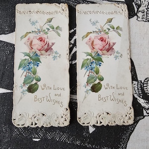 Antiche cartoline di Natale effimere cimeli vintage retrò articoli di carta set di arredamento del Regno Unito arte edoardiana vittoriana Natale compleanno confezione T