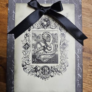 Carte de voeux gothique Saint-Valentin vierge à l'intérieur mariage amour romantique vintage art automne fleur amour romance vampire effrayant étrange Halloween