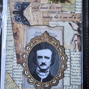 Carte de voeux gothique vierge à l'intérieur de mariage amour romantique vintage art automne fleur amour romance vampire fantasmagorique étrange Halloween Saint-Valentin