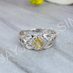 Citrine Ring Natural Citrine Statement Ring 925 Sterling Silver November Birthstone Ring Citrine Wedding Ring Gift For Her Mothers Day Gift