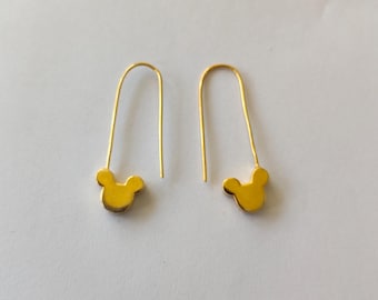 Mouse Head Sterling Silver Stud Earrings | Dainty 925 Silver Jewelry