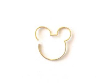 Micky Maus Creolen, vergoldetes 925 Sterling Silber