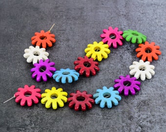 ハウライト フラワー コネクター ビーズ 15 mm 6 個セット - Etsy 日本