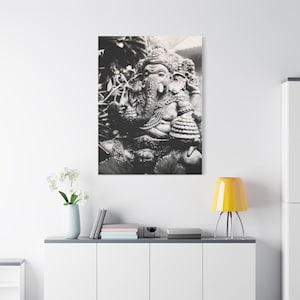 Canvaskunst Adembenemende Ganesh-muurkunst op mat uitgerekt canvas Hindoe-godheid Home Decor Meditatiekamer Schilderij Ganesha