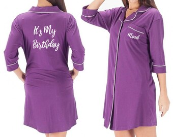 Customize Sleep Shirt Personalized Shirt Custom Name Sleep Shirt Bridal Sleep Shirt