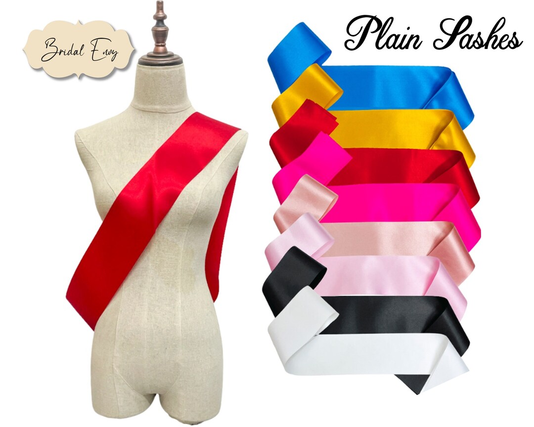 Blank Sash Ribbon Sashes Decorate Sash Satin Sash Plain Sash Etsy