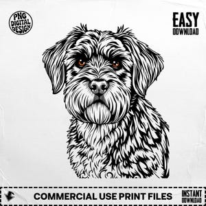 Schnauzer Dog Digital Download PNG,Cute Puppy Vector Clipart,Pet Lover Gift,Dog Breed Art,Printable Animal Design,DIY Crafts