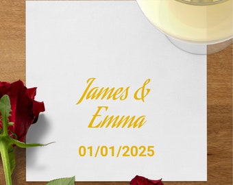 Custom Wedding Napkins: Personalized Party Keepsake