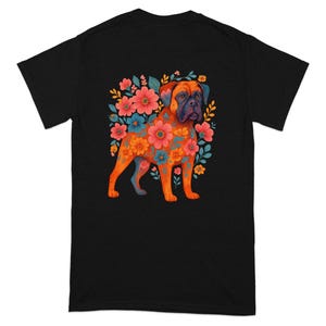 Boxer Dog Botanist Flower T-Shirt