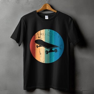 Retro Skateboard T-Shirt: Distressed Vintage Skater Tee