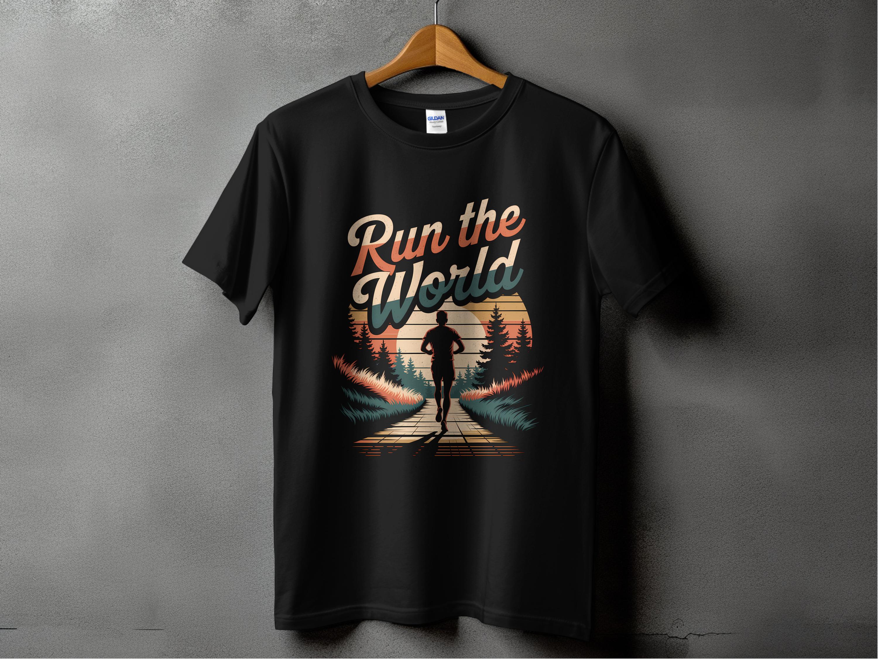 Run the World T-shirt, Motivational Runner Gift - Etsy UK