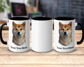 Shiba Inu Mug, Dog Lover Gift, Cute Puppy Coffee Mug, Unique Pet Portrait Mug, Personalized Shiba Mug, Shiba Face Mug