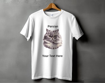 Persian Cat Graphic Tee: Customizable Cat Lover Gift