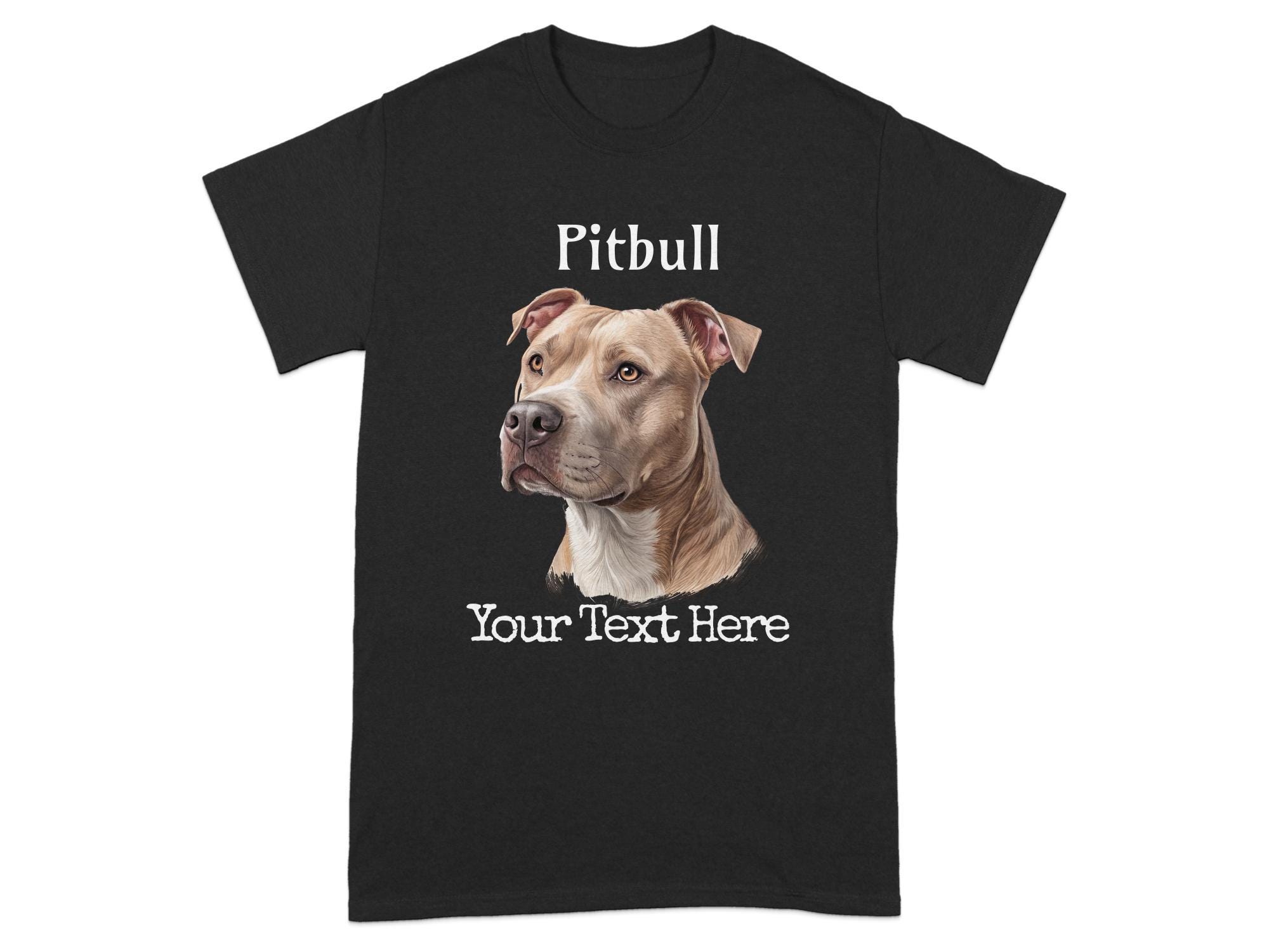 T-shirt texte personnalisable pour chien Pitbull, cadeau pour