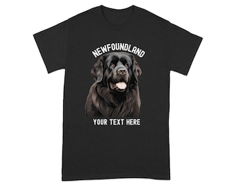 Customizable Newfoundland Dog Graphic Tee - Gift for Dog Lovers