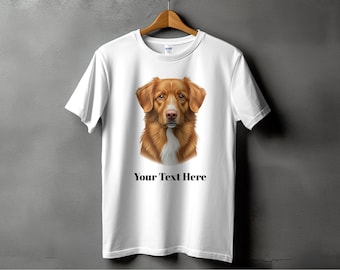 Nova Scotia Duck Tolling Retriever-T-shirt: aangepast T-shirt met hondenportret