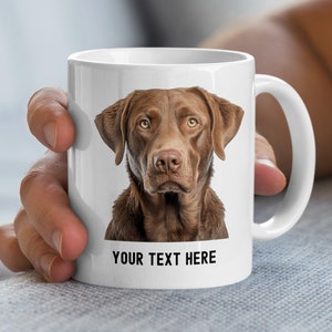 Chesapeake Bay Retriever Dog Mug, Custom Text Coffee Cup, Personalized Pet Gift, Animal Lover, Dog Breed Mug, Unique Drinkware
