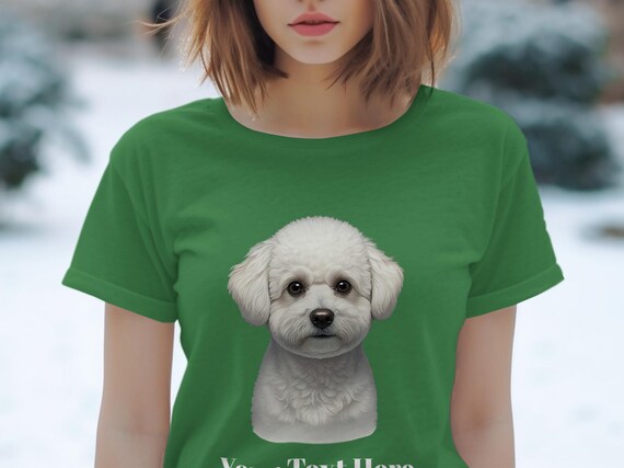 ビション・フリーゼ犬のポートレートTシャツ、犬好きへのギフト - Etsy