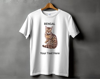 Bengal Cat Graphic Tee: Customizable Cat Lover Shirt