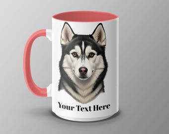 Splosh Precious Pets Husky Tazza in ceramica personalizzata. Tazza da caffè, tazza da tè e caffè. Regali personalizzati per donne e regali per donne. Regali carini e regali personalizzati