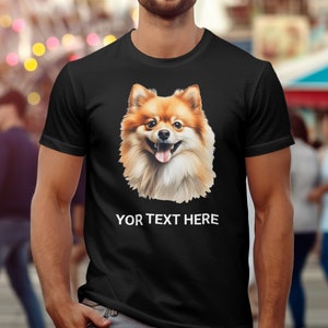 Pommeren hondenkunst T-shirt: schattig cadeau voor huisdierliefhebber