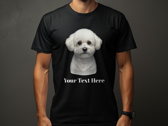 ビション・フリーゼ犬のポートレートTシャツ、犬好きへのギフト - Etsy