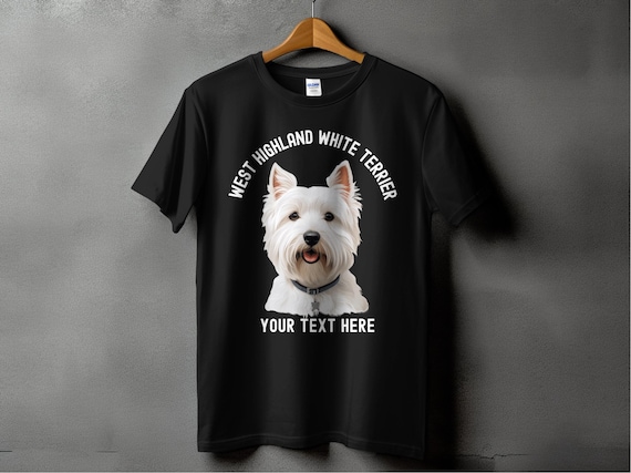 90s~ Westie ウェスティ 犬 ドッグ アニマル プリント Tシャツ Customizable West Highland Terrier T-shirt: Personalized Westie