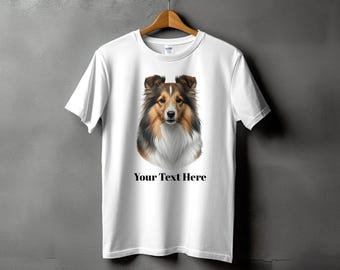 Shetland Sheepdog T-Shirt, Dog Breed Tee, Collie Dog Shirt, Cute Dog Graphic, Gift for Dog Lover, Dog Portrait T-Shirt