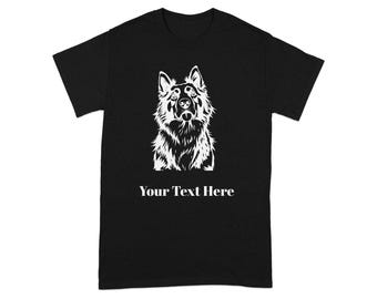 Custom Text German Shepherd T-Shirt, Dog Lover Gift