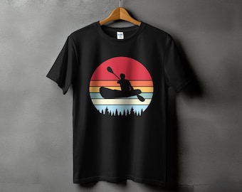 Retro Kayak T-Shirt: Vintage Style Outdoor Adventure Tee