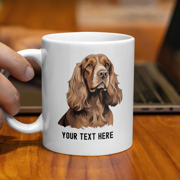 Customizable English Cocker Spaniel Mug - Add Your Text, Personalized Dog Lover Gift, Unique Coffee Cup