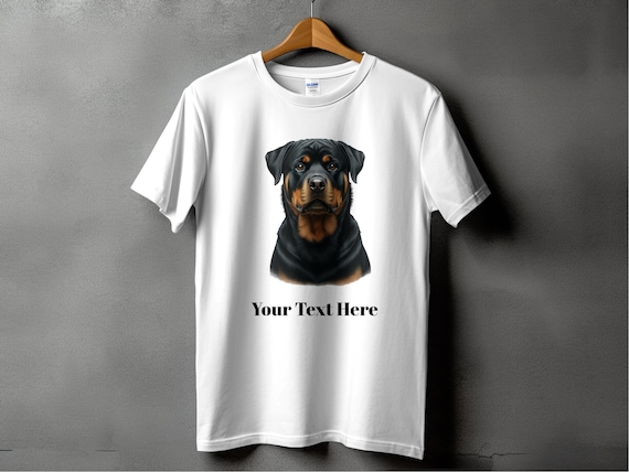 Rottweiler Portrait T-shirt: Personalized Dog Lover Gift - Etsy