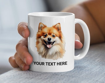 Custom Pomeranian Portrait Coffee Mug: Personalized Dog Lover Gift