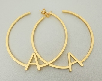 Custom Name Hoop Earrings,Gold Name Earrings,Personalized Name Earrings,Large Hoop Earrings,Gift For Women,Name Hoops,Name Jewelry Gifts