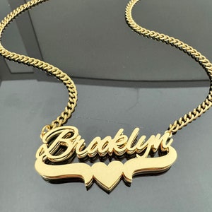 Personalized Double Names Necklace,Custom Gold Name Necklace,Dainty Gold Jewelry,Mothers Necklace,Name Script Necklace,Personalized Gifts