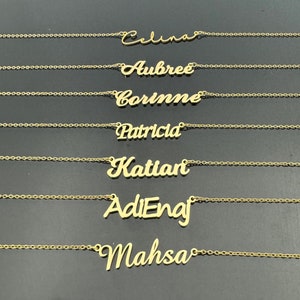 Personalized Gold Name Necklace,Custom Name Necklace,Nameplate Necklace,Name Jewelry,Women Name Necklace,Personalized Gift,Birthday Gifts