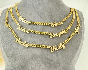 Personalized Multiple Name Necklace: Custom Family Jewelry, Christmas Gifts