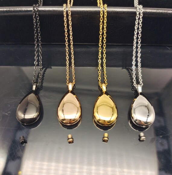 Cremation Urn Necklace memorial Jewelry tiny Teardrop Urn Jewelry cremation Dust Ash Necklace dog Pet Memorial Human Urns Men Women Pendants Etsy Australia