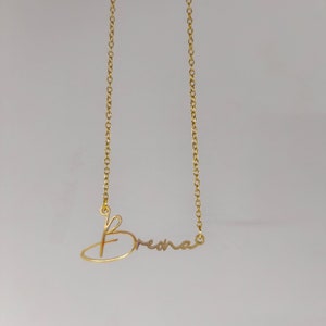 Personalisierte Namen Halskette, Script Name Halsketten, 18K Vergoldete Namen Halskette, Benutzerdefinierte Name Halskette, Typenschild Halskette, personalisiertes Geschenk